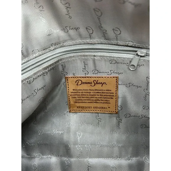 Tess Barrel Shape Handbag in Mint/Mellon/Grey Quilted Patchwork - Picture 8 of 10